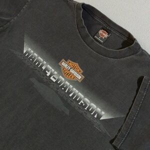 Harley Davidson Of Utica NY T Shirt‎ XL Vintage 1997 Double Sided Motorcycles